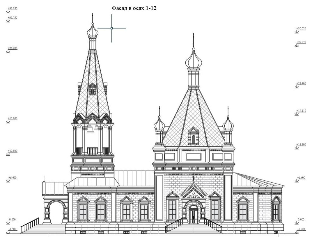 Моделинг церкви по чертежу