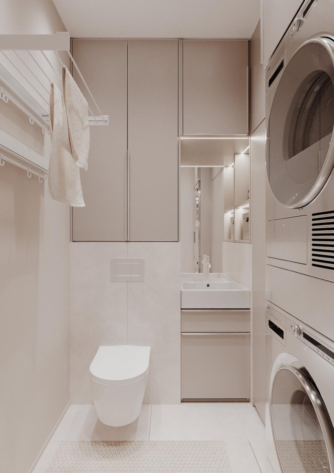 Дизайн интерьера трехкомнатной квартиры "ЖК Дежнев"