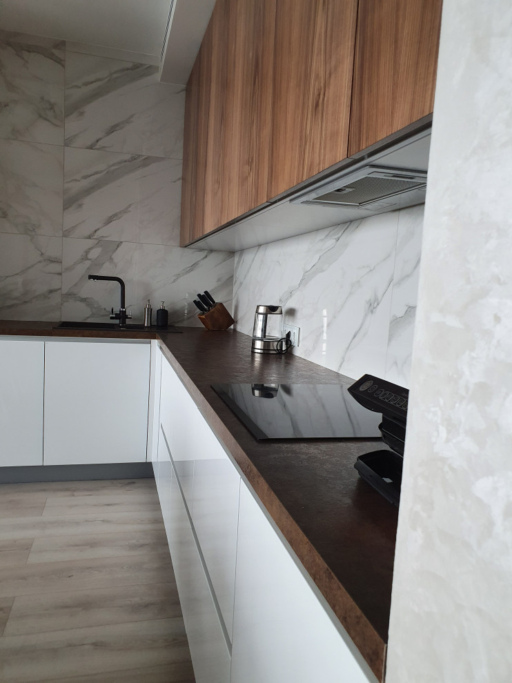 Кухня в современном стиле, ЖК Лазурные Небеса, г. Казань