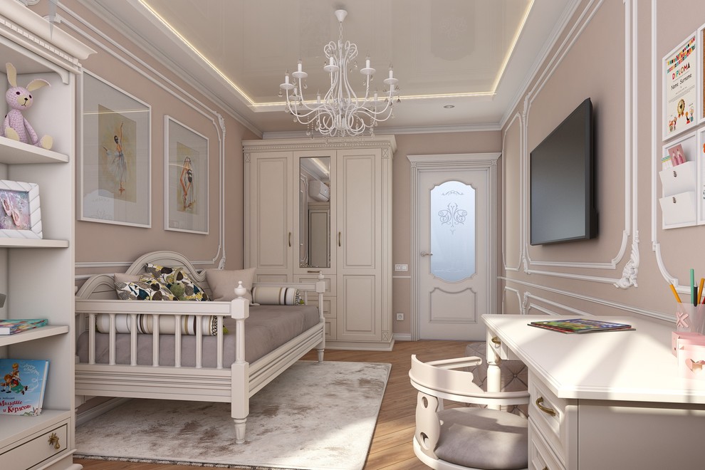 Детская комната в классическом стиле для девочки