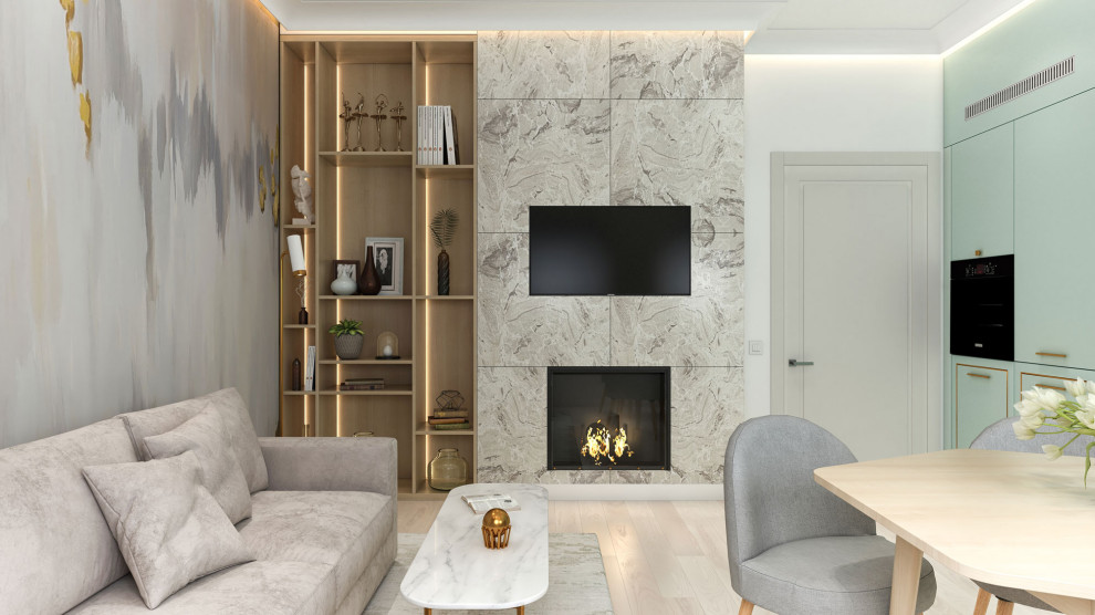 Кухня-гостиная в частном доме