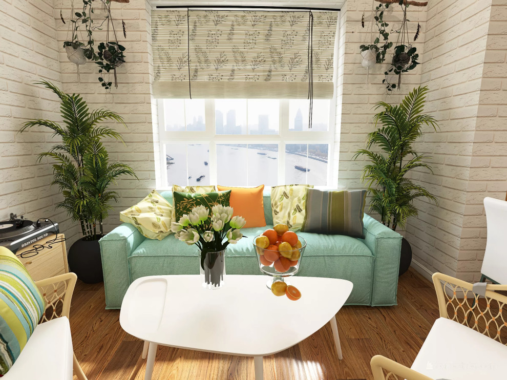 Квартира с яркими акцентами для супругов с двумя детьми