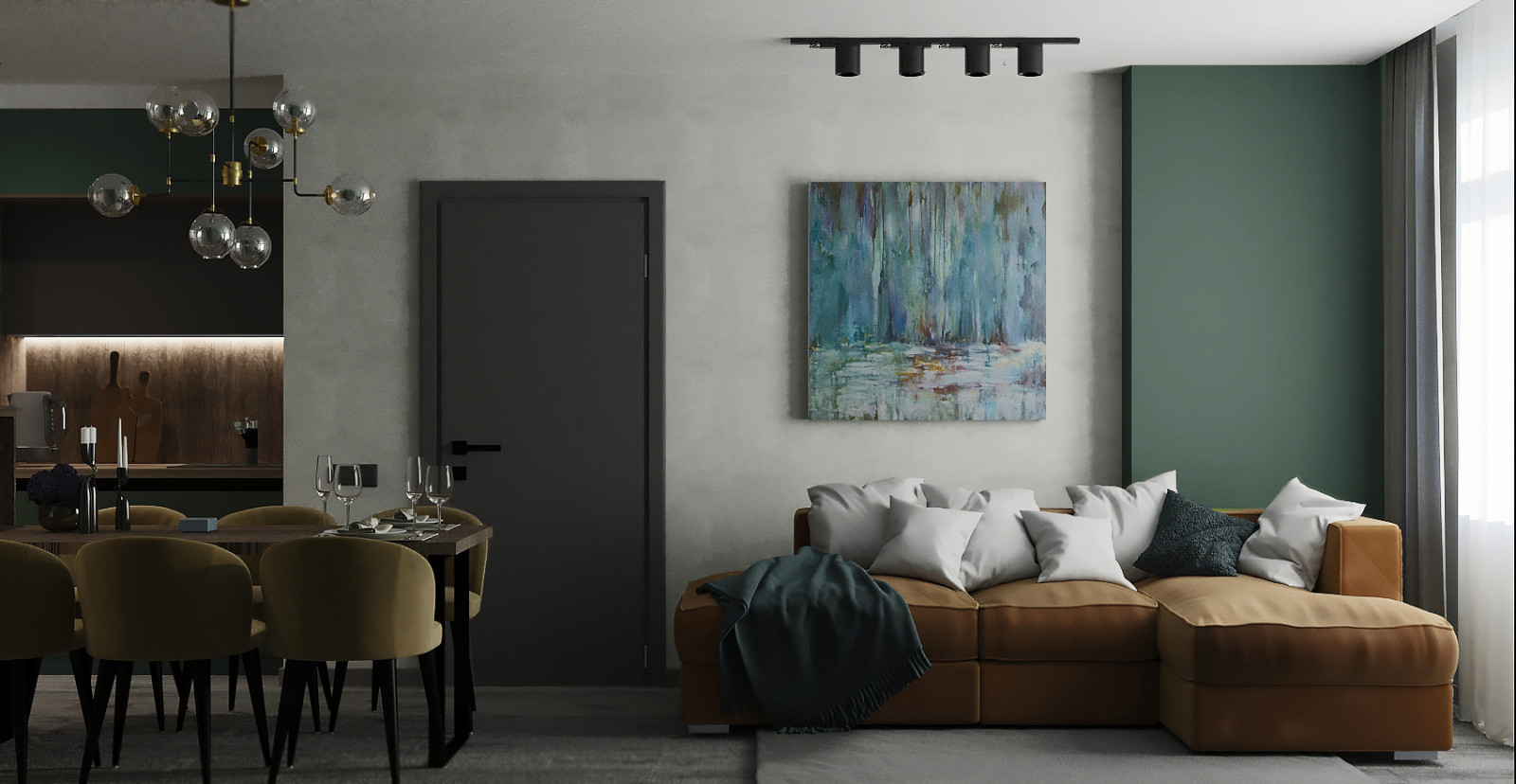 Проект с черными ванными комнатами