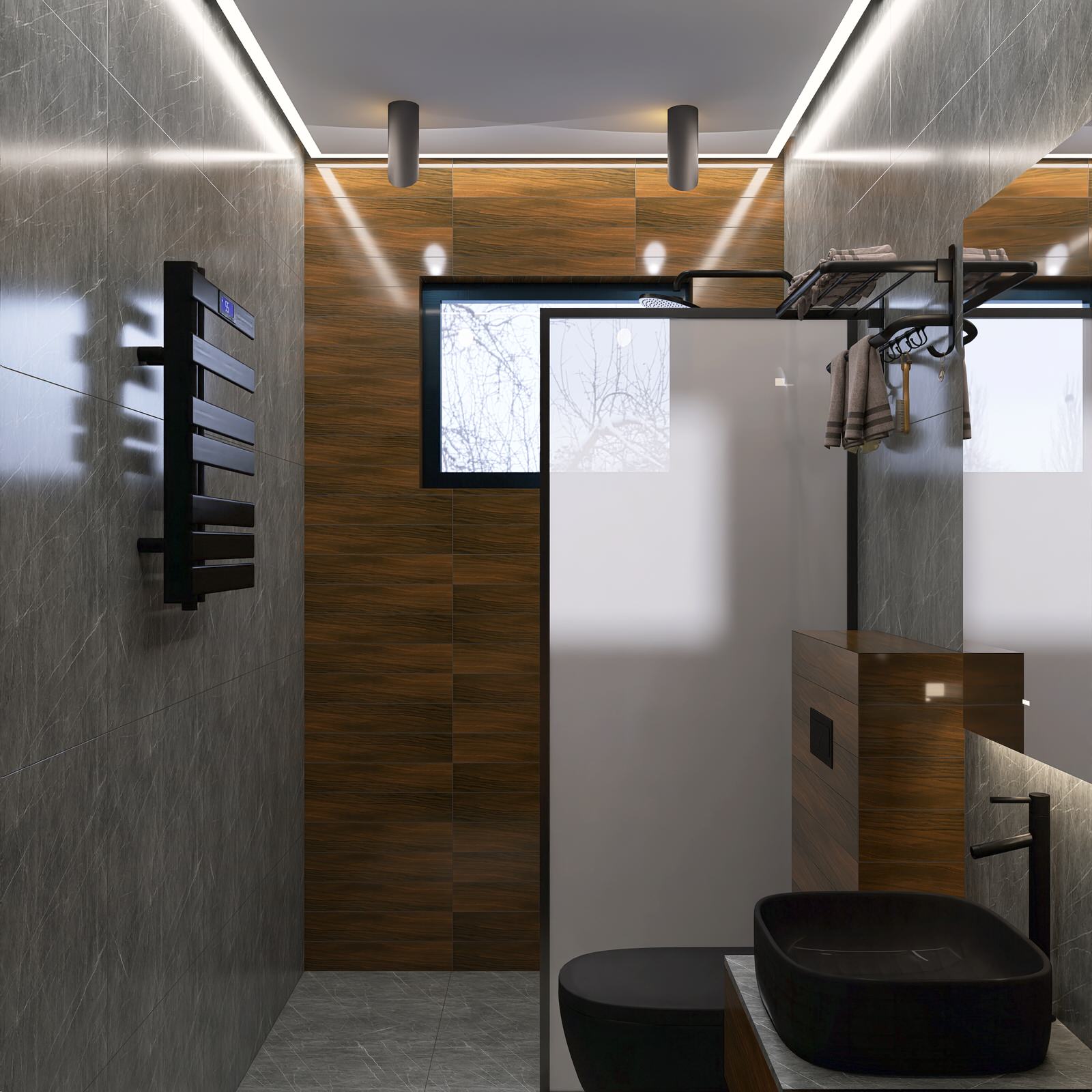 Душевая в загородном доме