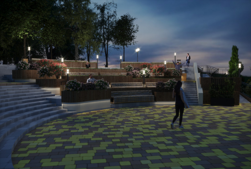 Спуск к р. Цна из Парка культуры и отдыха в г. Тамбов