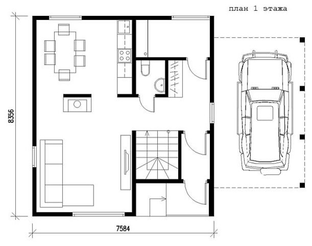 Загородный дом, 120 кв. м