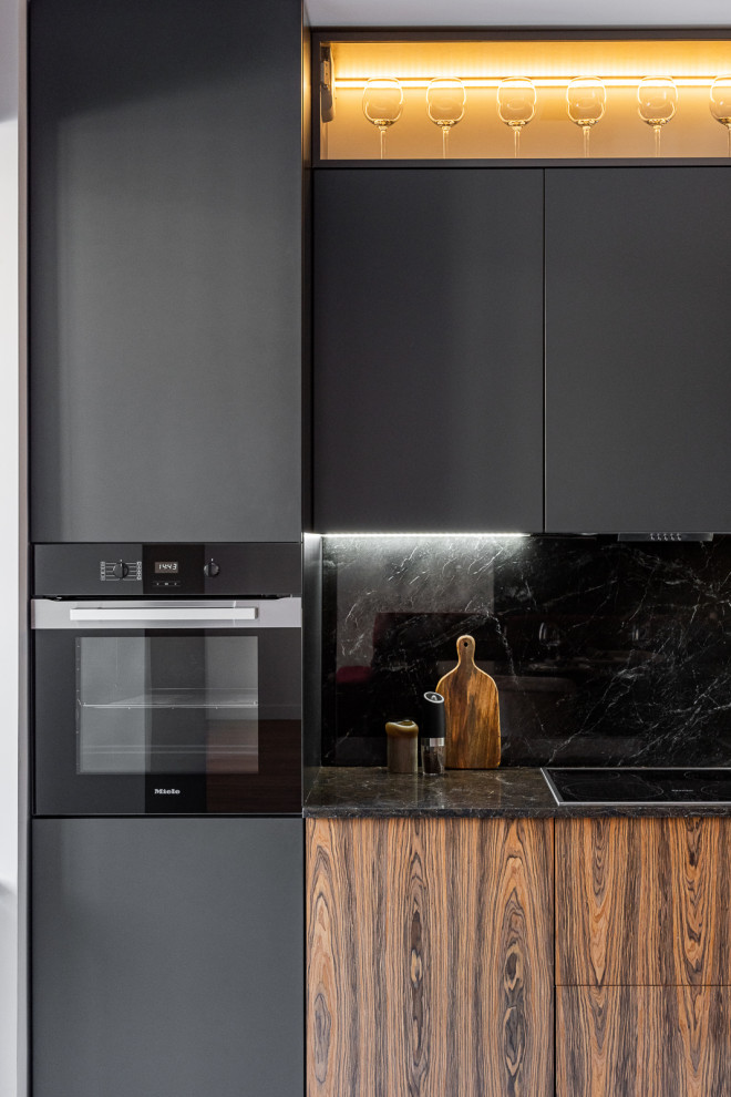 Реализованный проект трёхкомнатной квартиры в современном стиле, г. Уфа.