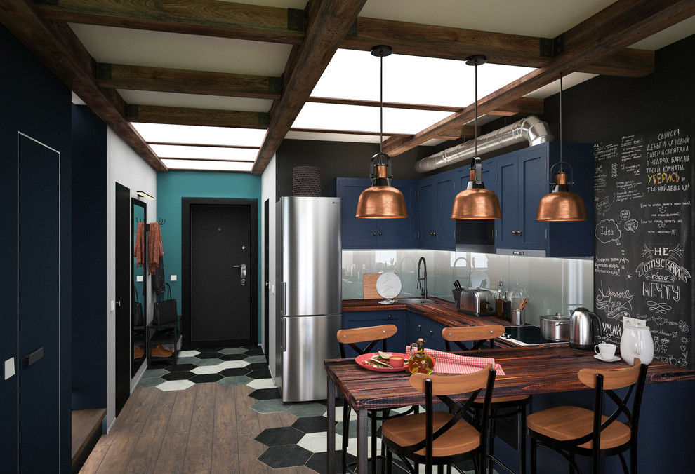 Проект двухэтажной квартиры в индустриальном стиле в ЖК АРТ, Москва.