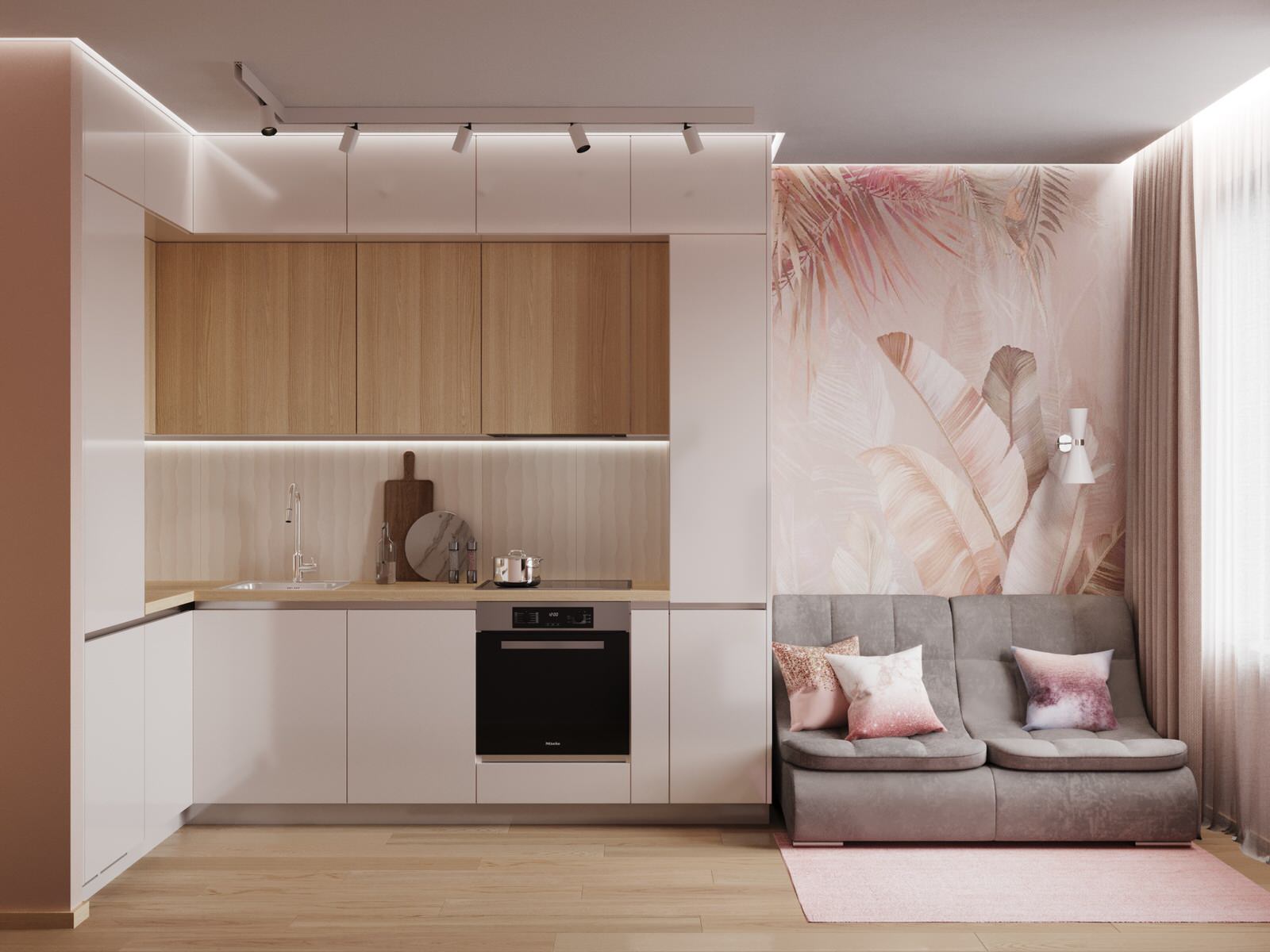 Дизайн-проект двухкомнатной квартиры, 58.3 кв.м