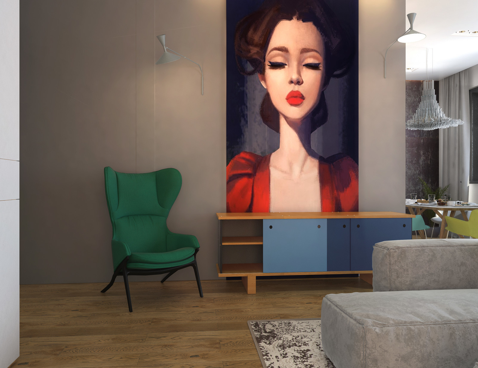 Дизайн кухни гостиной в загородном доме