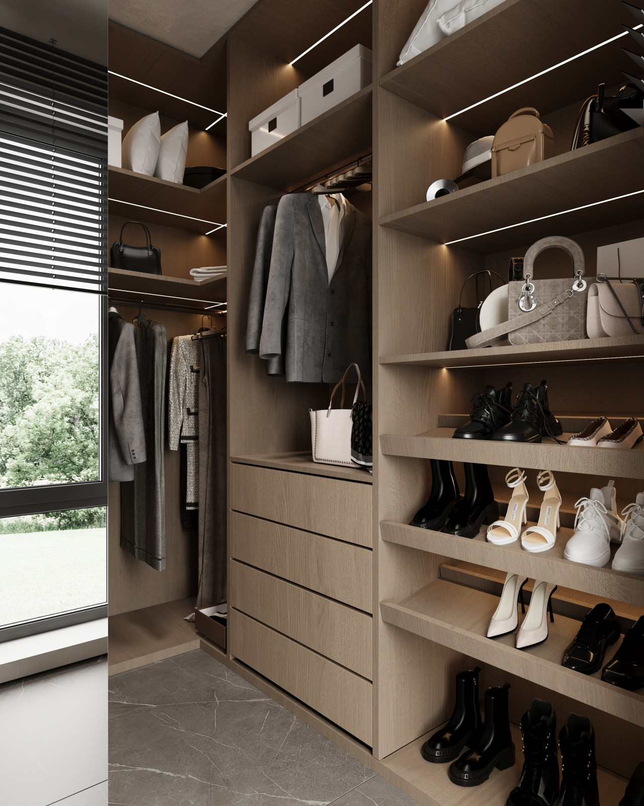 Коттедж (240 кв). Прихожая + гардеробная