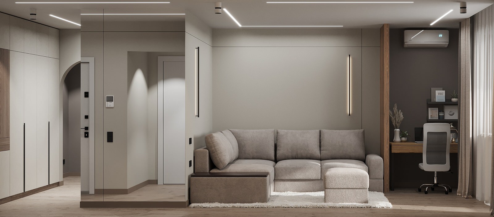 Обложка проекта: Трехкомнатная квартира с видом на лес