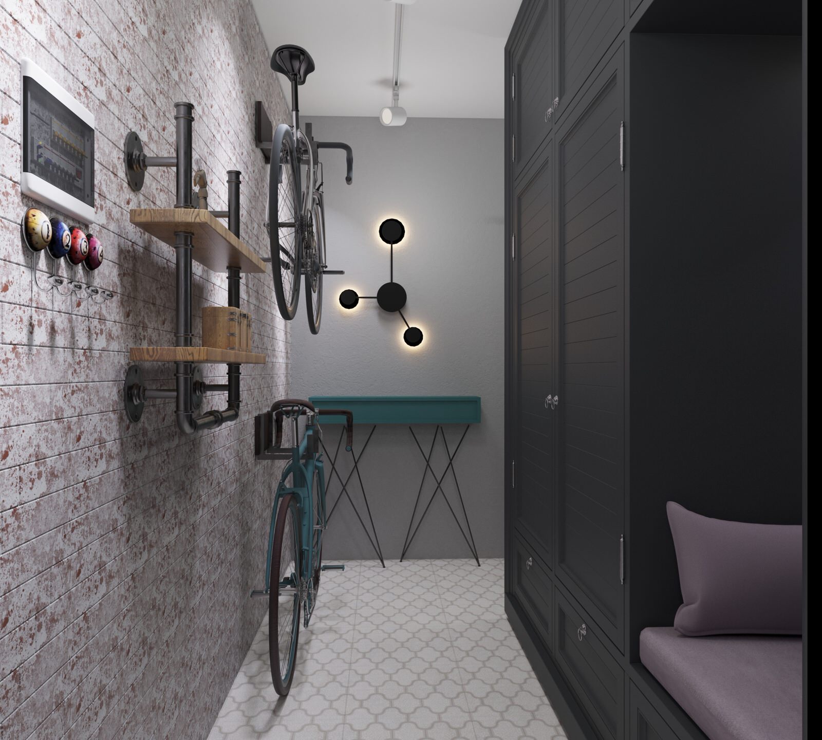 Квартира в стиле эклектики с элементами лофт