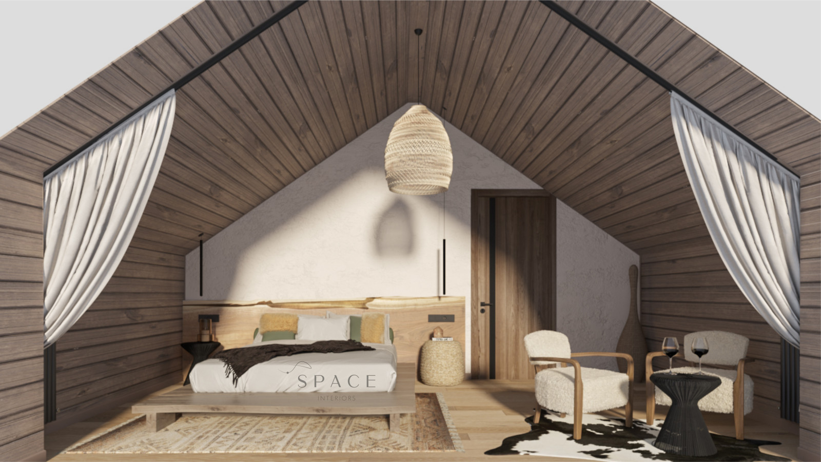 Спальня с видом на реку