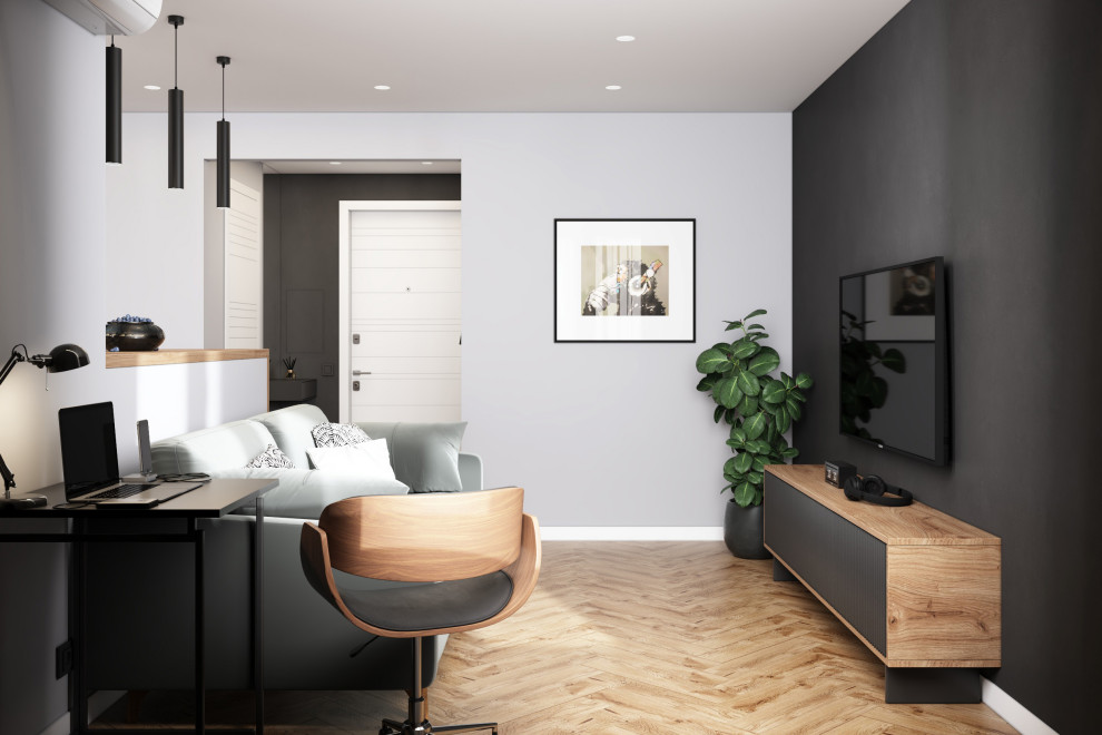 Минималистичная современная гостиная