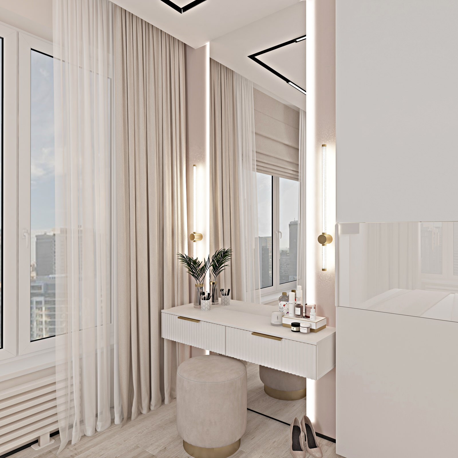 Пространство для семьи с двумя детьми. Москва, ЖК Западный порт