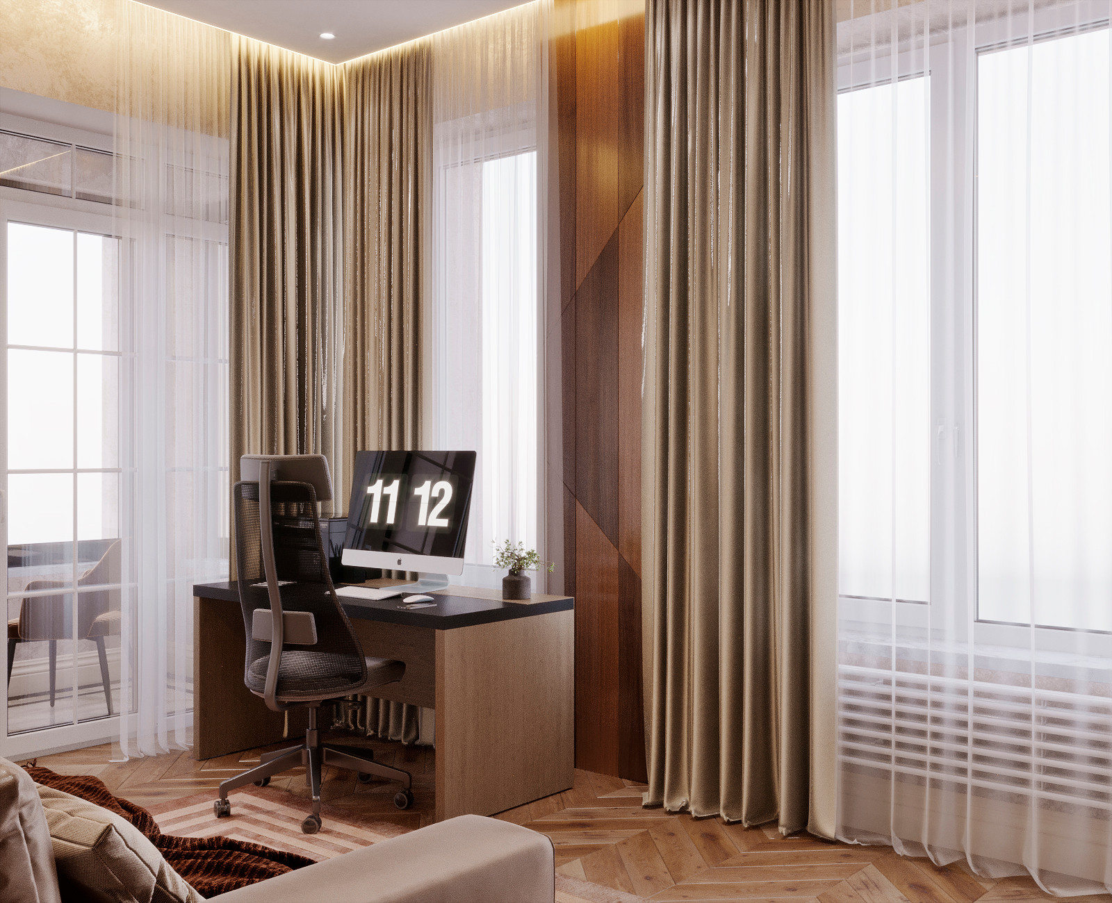 ДИЗАЙН ИНТЕРЬЕРА КВАРТИРЫ В ЖК РОДНОЙ ГОРОД. ВОРОНЦОВСКИЙ ПАРК, 114 КВ.М