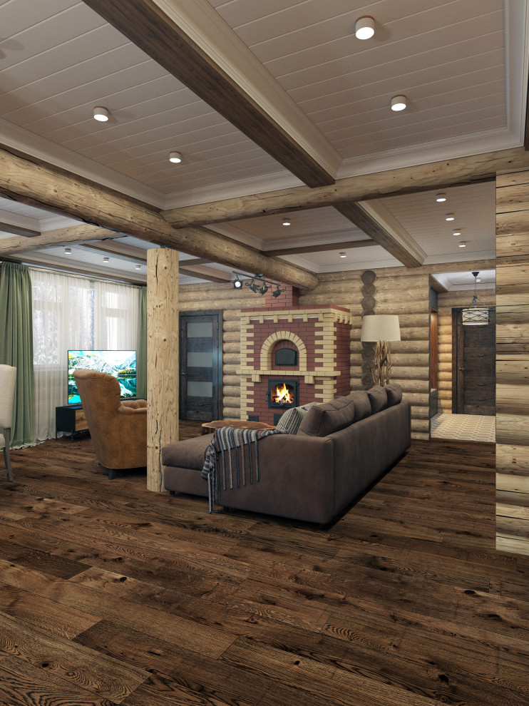 Дизайн-проект срубового дома на берегу реки Вуокса, Ленинградская область.