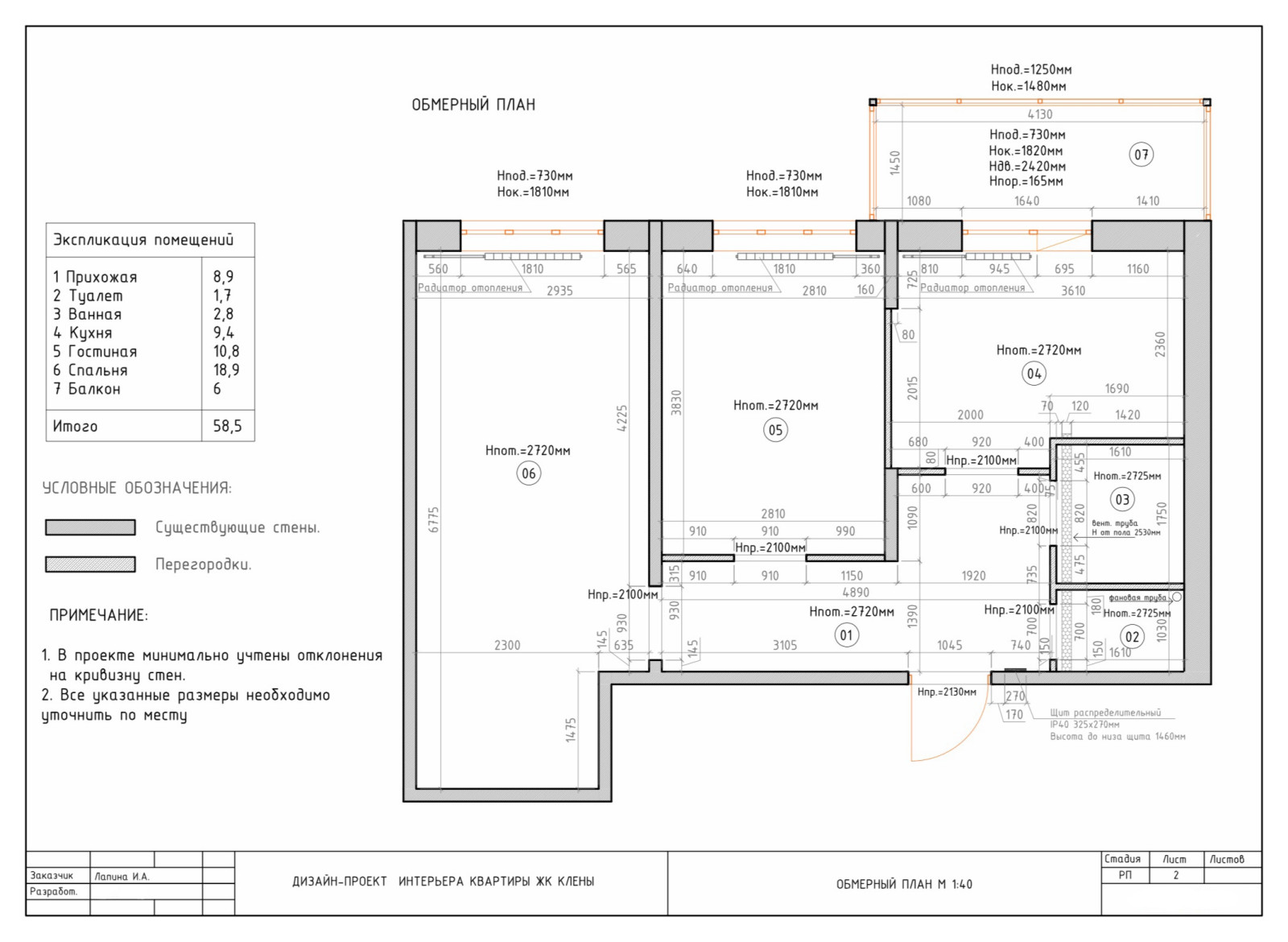 Обложка проекта: ЖК КЛЕНЫ САНКТ-ПЕТЕРБУРГ 2к.кв 58м2.