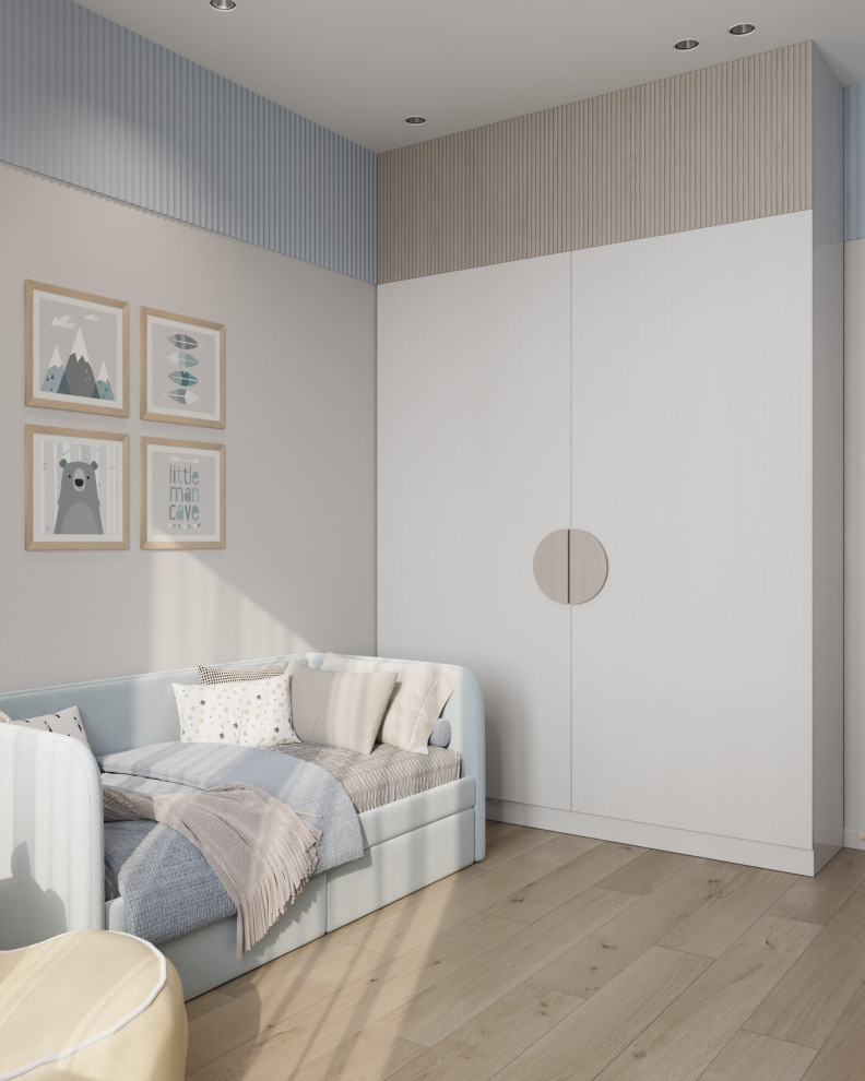 Детская комната для малыша в  постельных комнатах из проекта Дом в п.Княжий