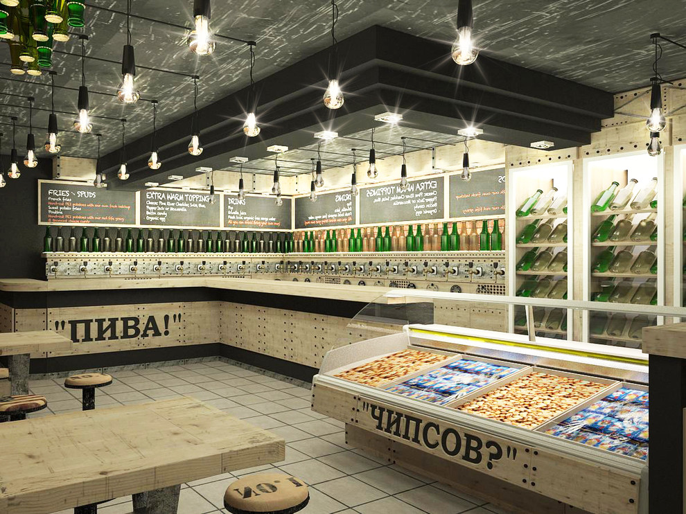 Разработка интерьера сети пивных магазинов кравтового пива