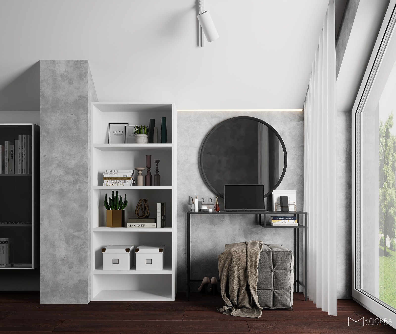 Проект спальни в загородном доме 29 кв.м