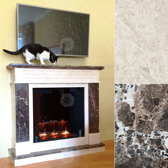 Обложка проекта: Биокамин в портале из мрамора: 3 эффектных сочетания