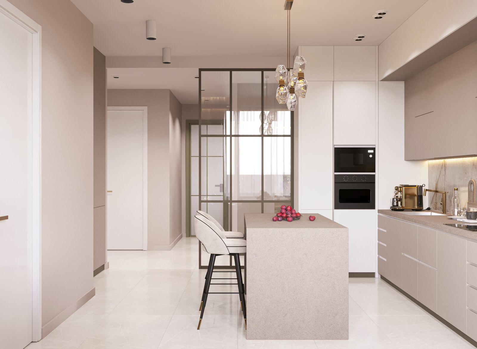 Кухня в проекте квартиры 100 м2