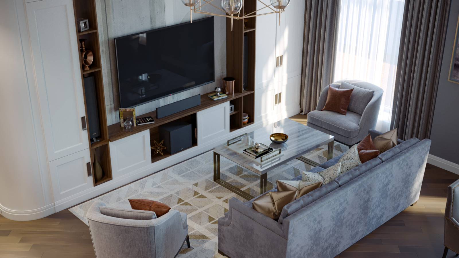 Уютная квартира в стиле неоклассики