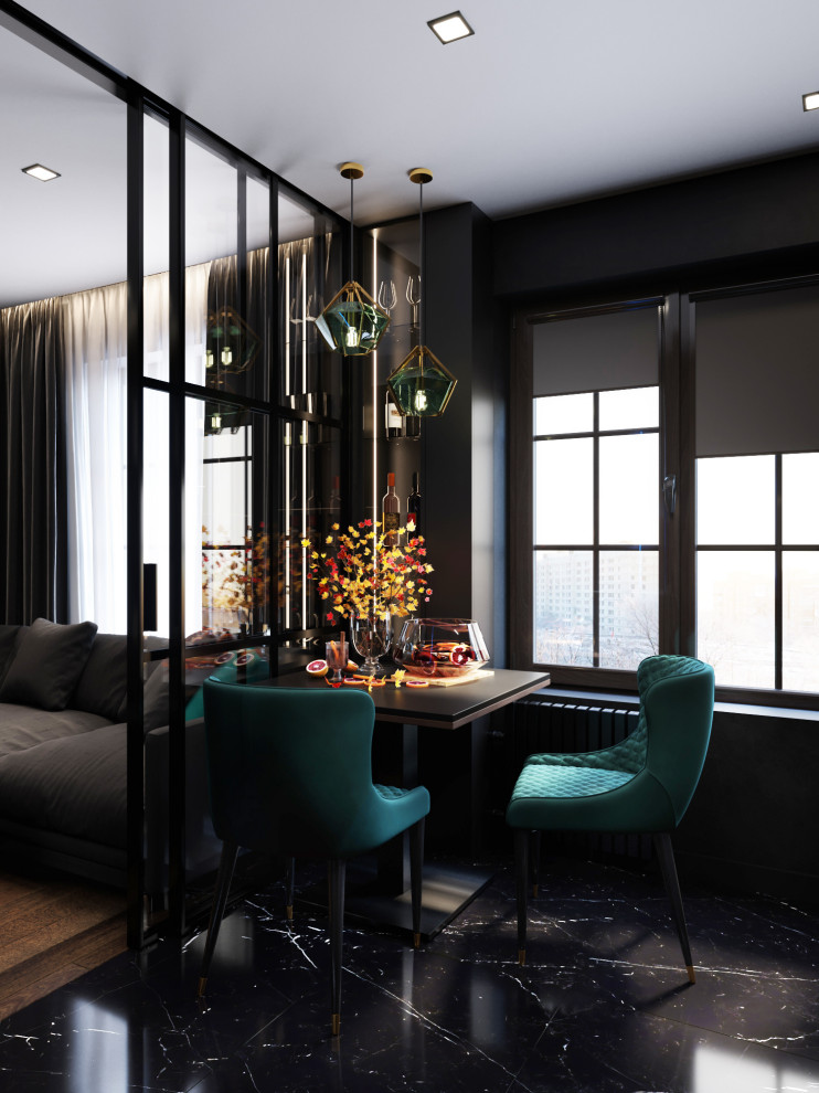 Квартира в черных тонах