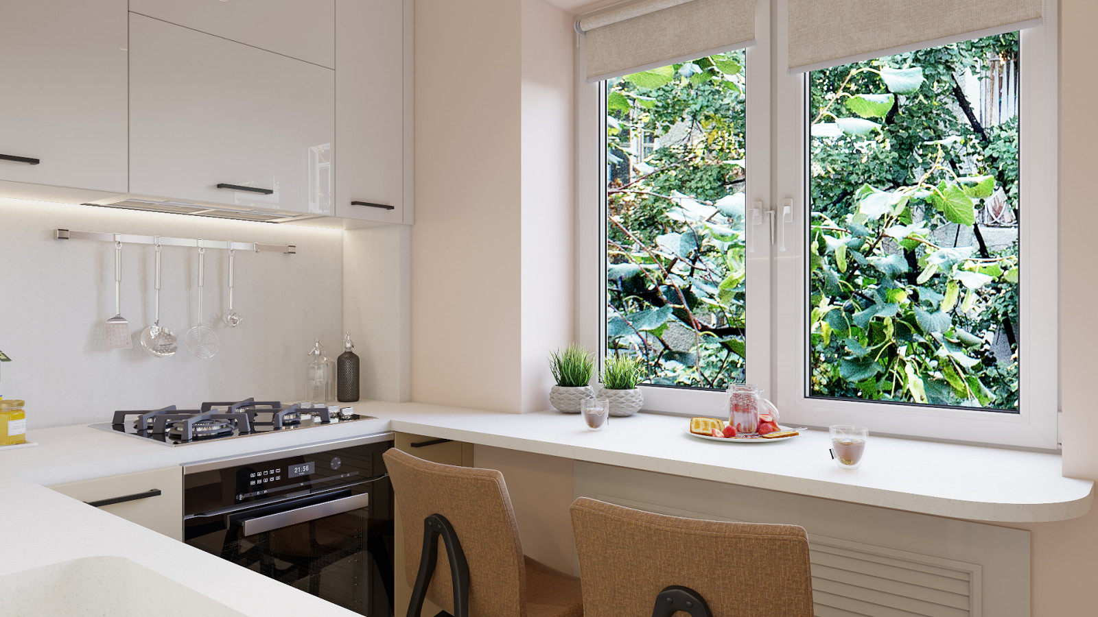 Дизайн двухкомнатной квартиры 44 м2