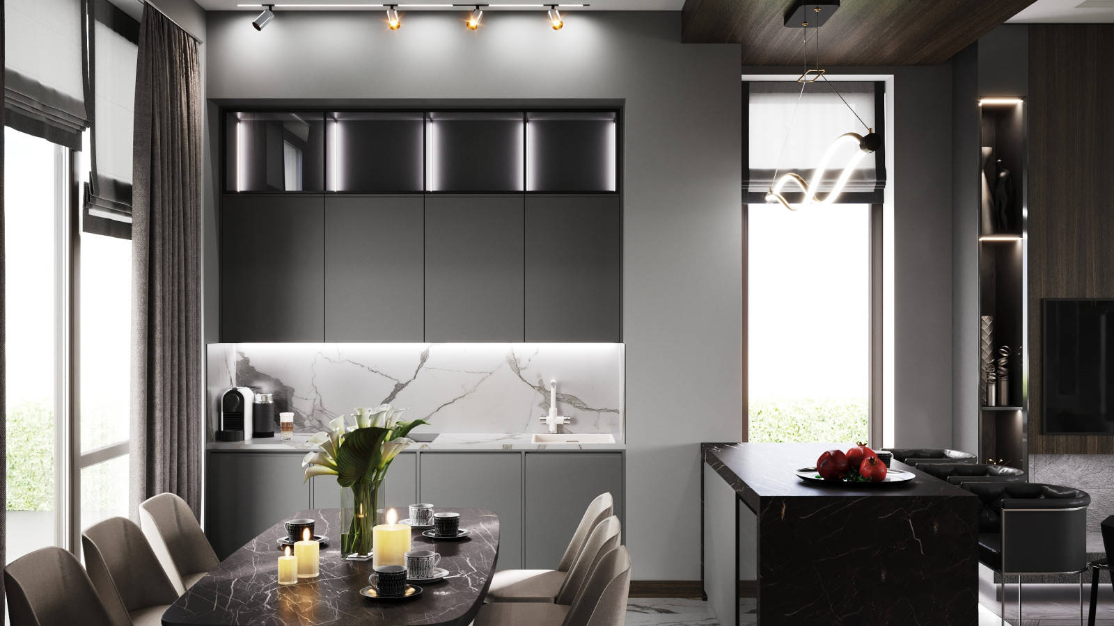 Интерьеры таунхауса жк "Футуро  парк"