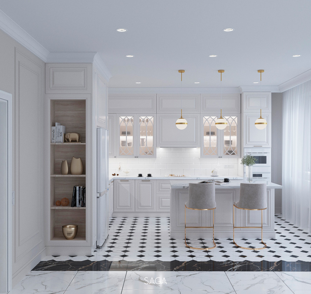 Дизайн интерьера кухни-столовой в частном жилом доме