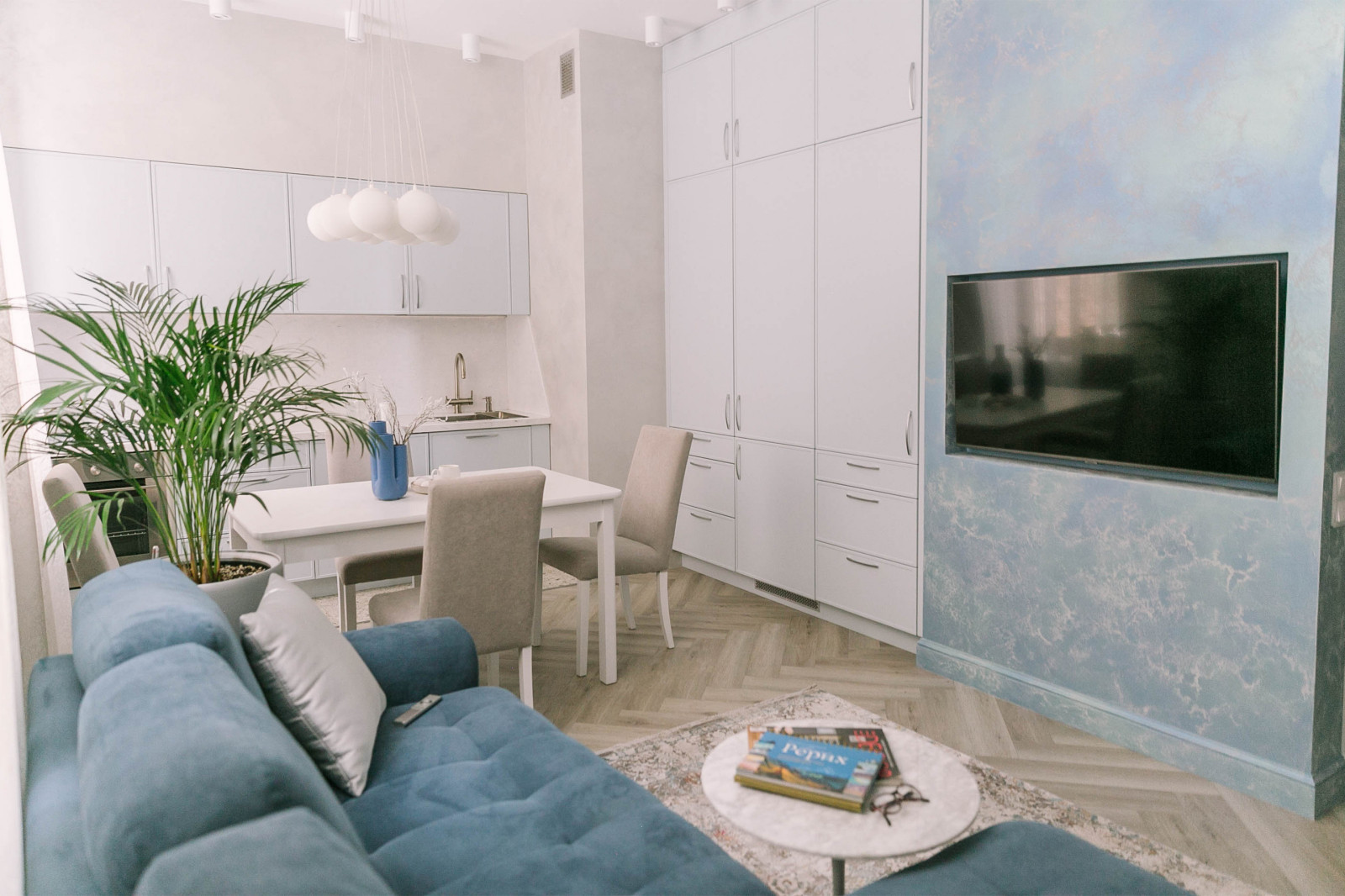 Кухня-гостиная со столовой зоной