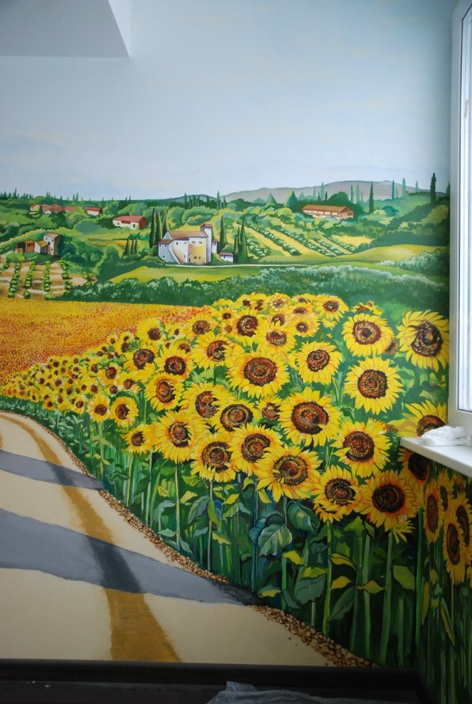 Роспись подсолнухи