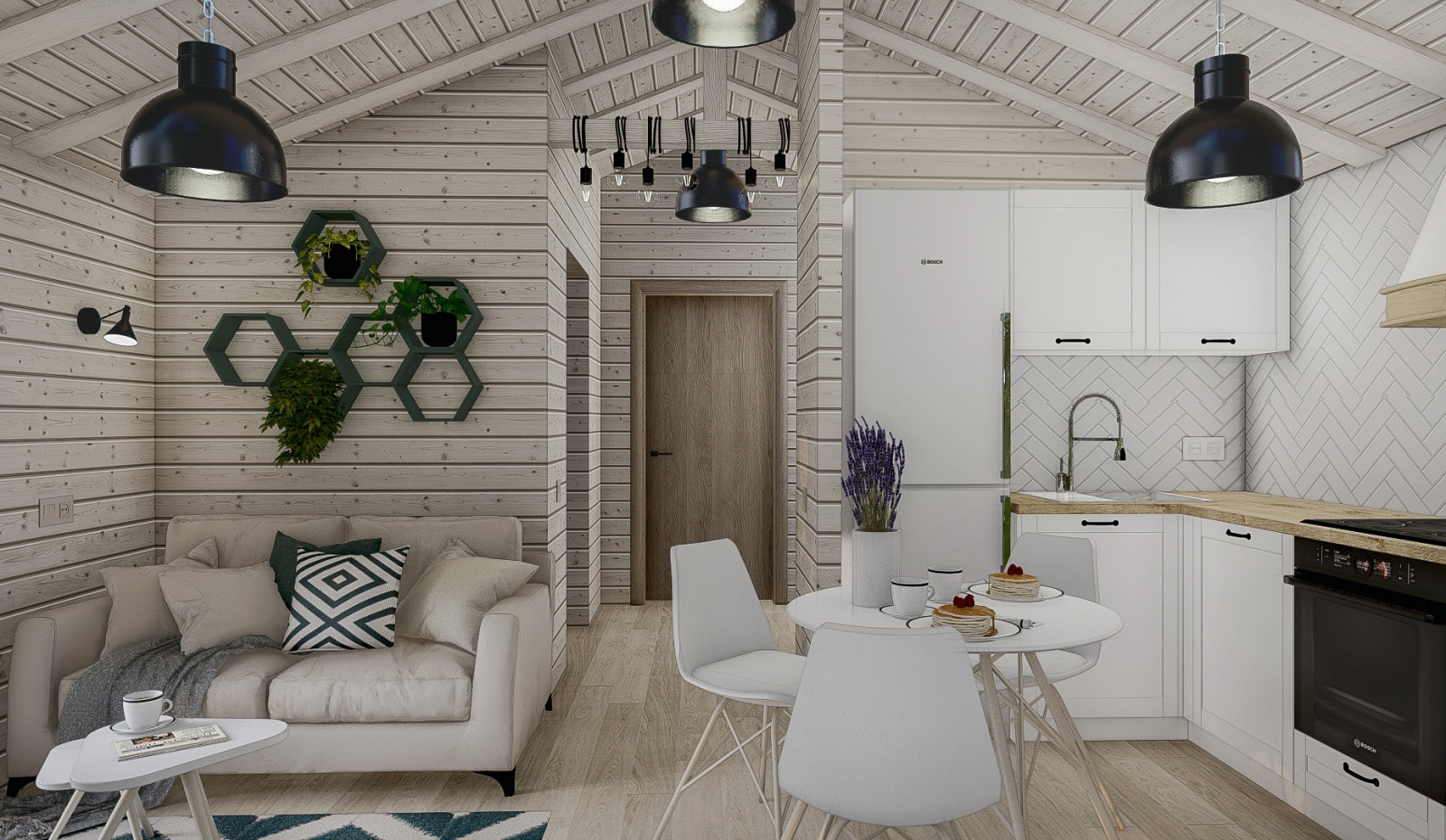 Интерьер барнхауса