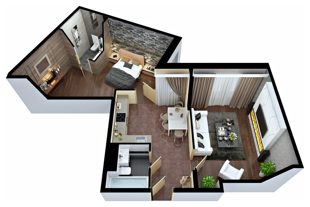 3D-планировки студии "Уютная Квартира"