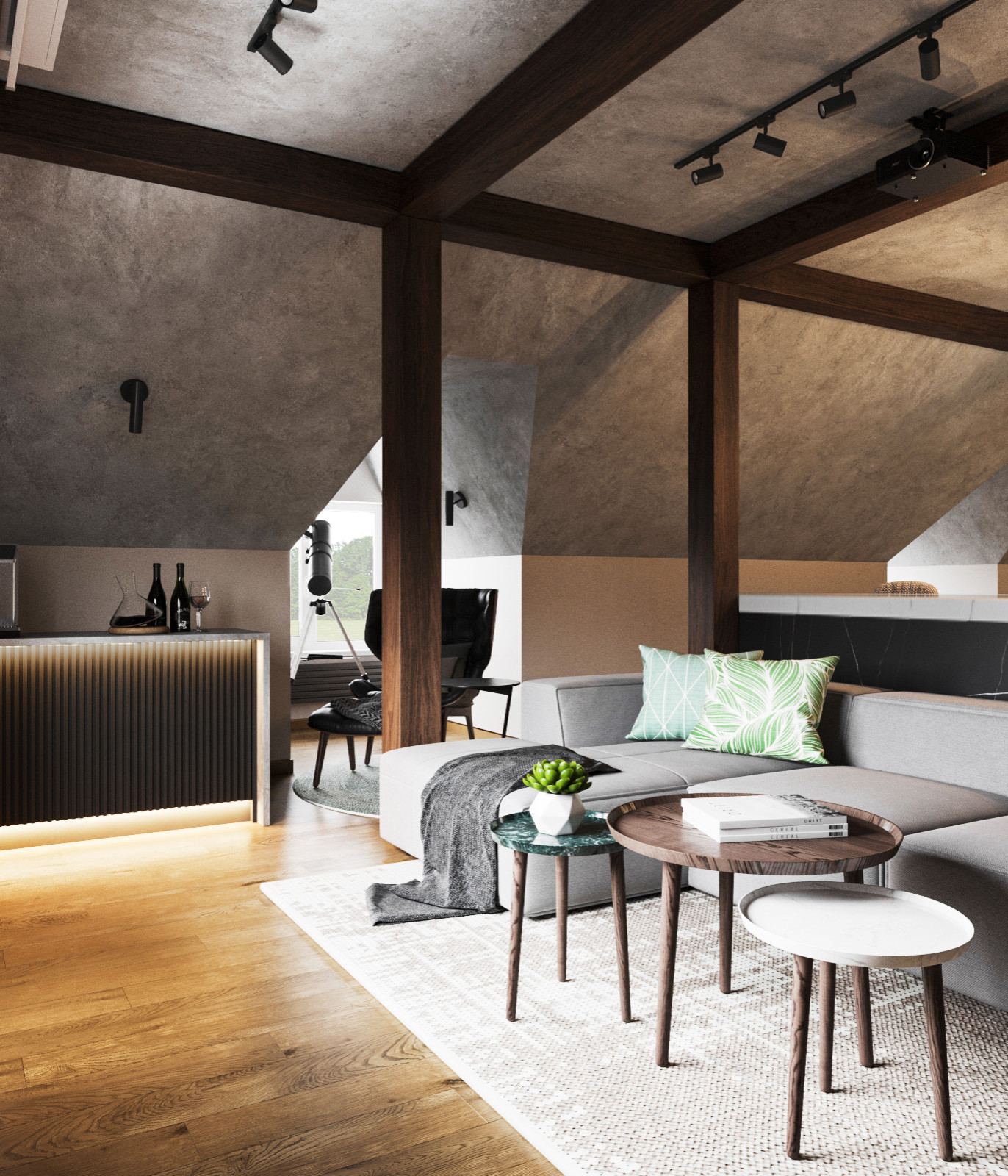 Нестандартная планировка в загородном поместье