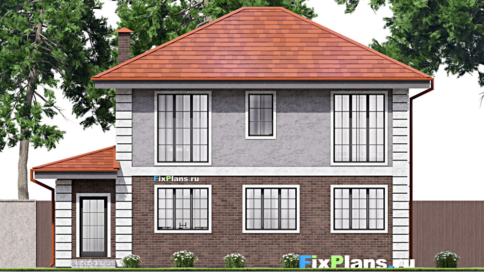 Проект двухэтажного дома 12х9 м S124м2 F-14795