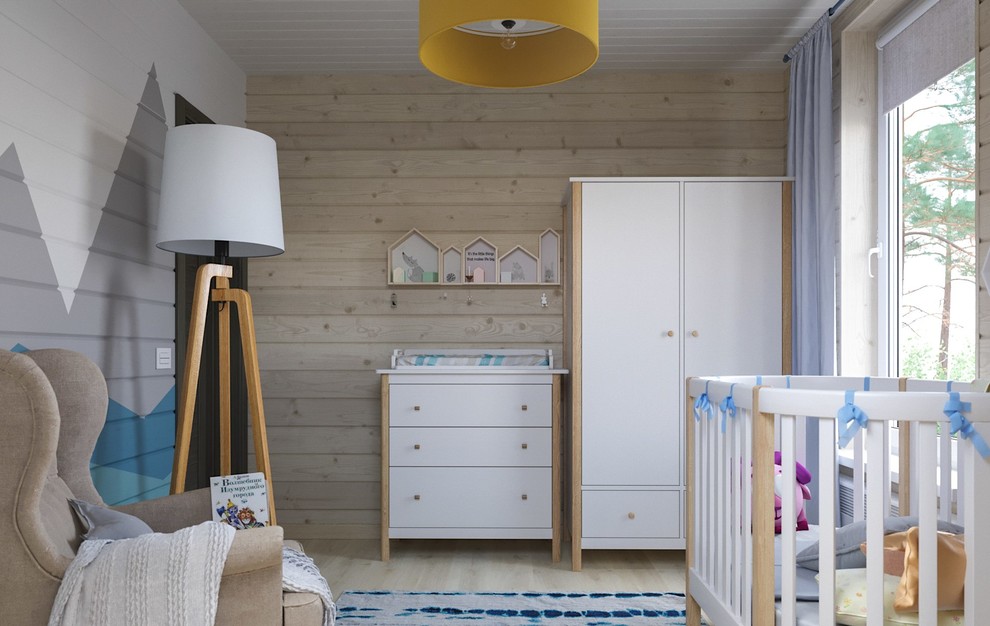 Мансардный этаж в сканди стиле