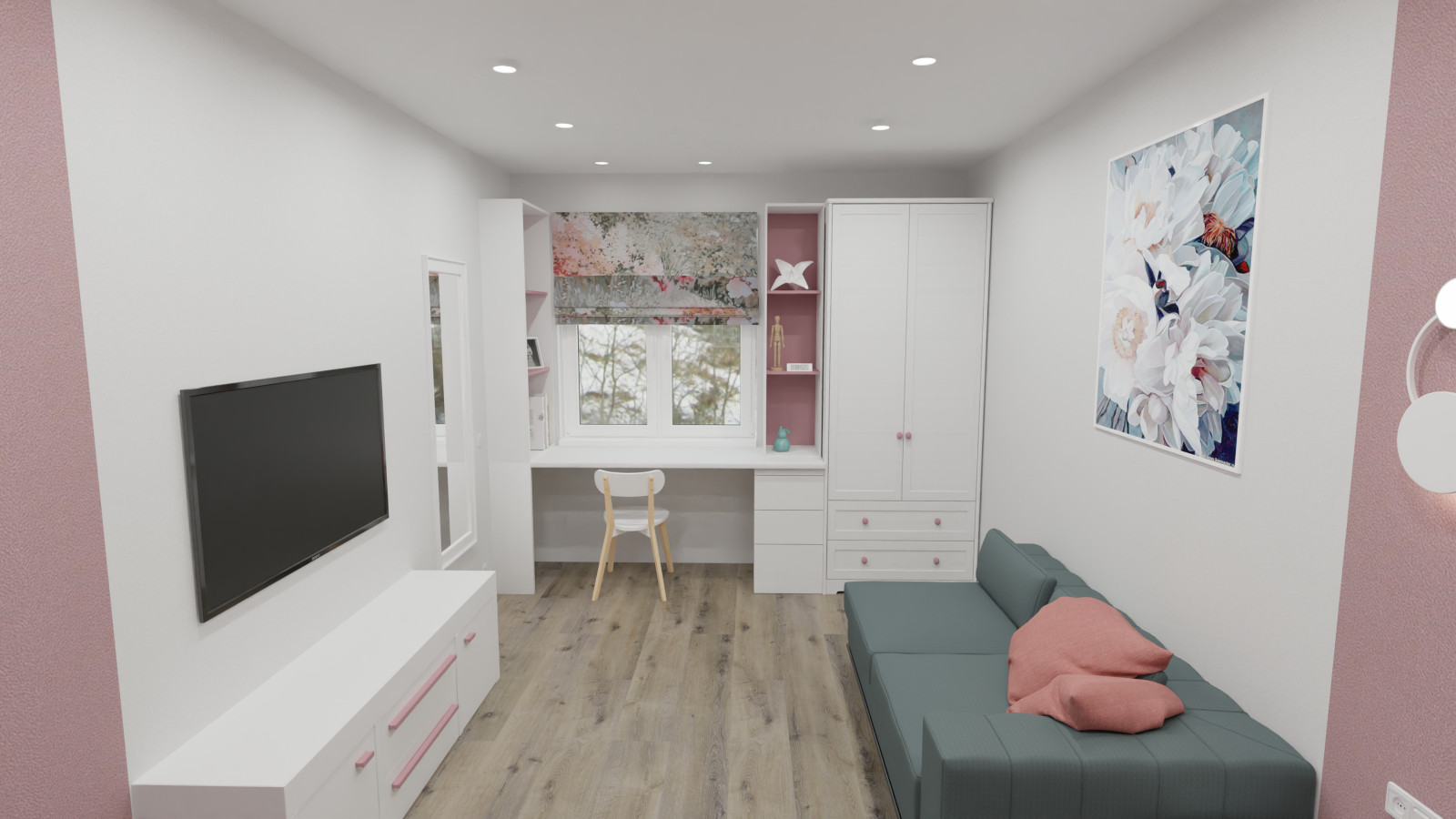 Квартира для семьи с ребенком девочкой 8 лет.