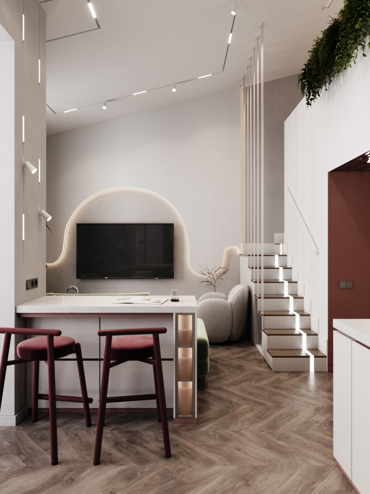 Проект двухуровневой квартиры ЖК Образцовый