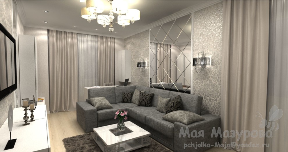 57,6 кв.м. благородной монохромности