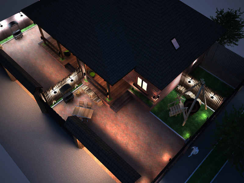 Дерево и кирпич: природный дизайн