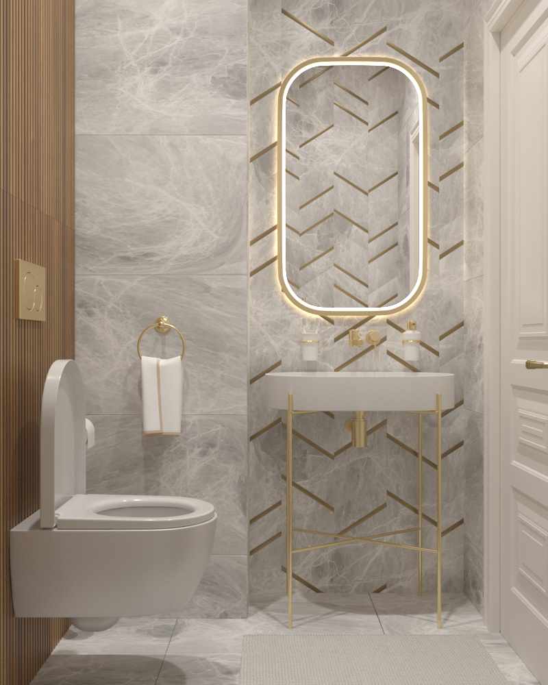 Гостевой санузел с лапомойкой