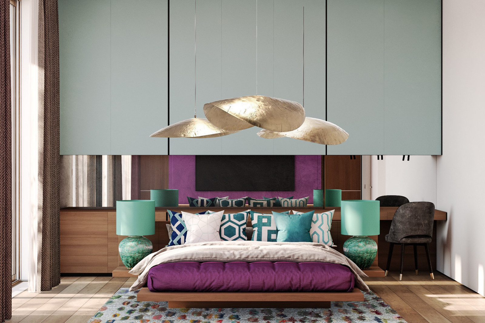 Спальня. Таунхаус в ЖК "Парк Авеню"