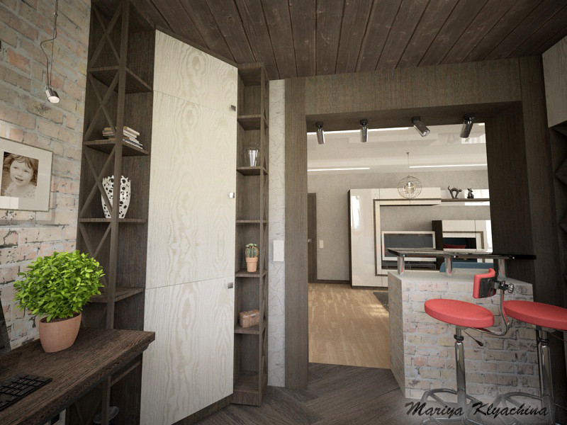 Гостиная с балконом