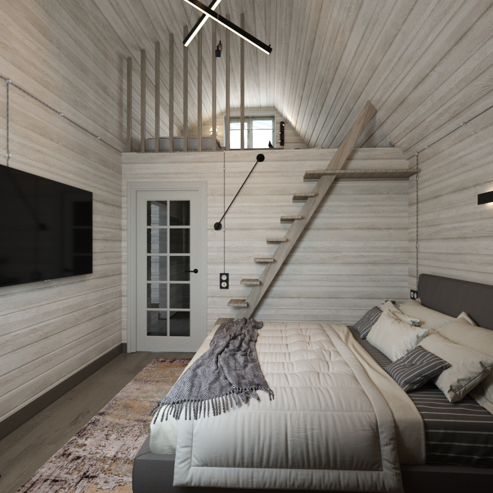 Небольшой загородный дом с мансардным этажом