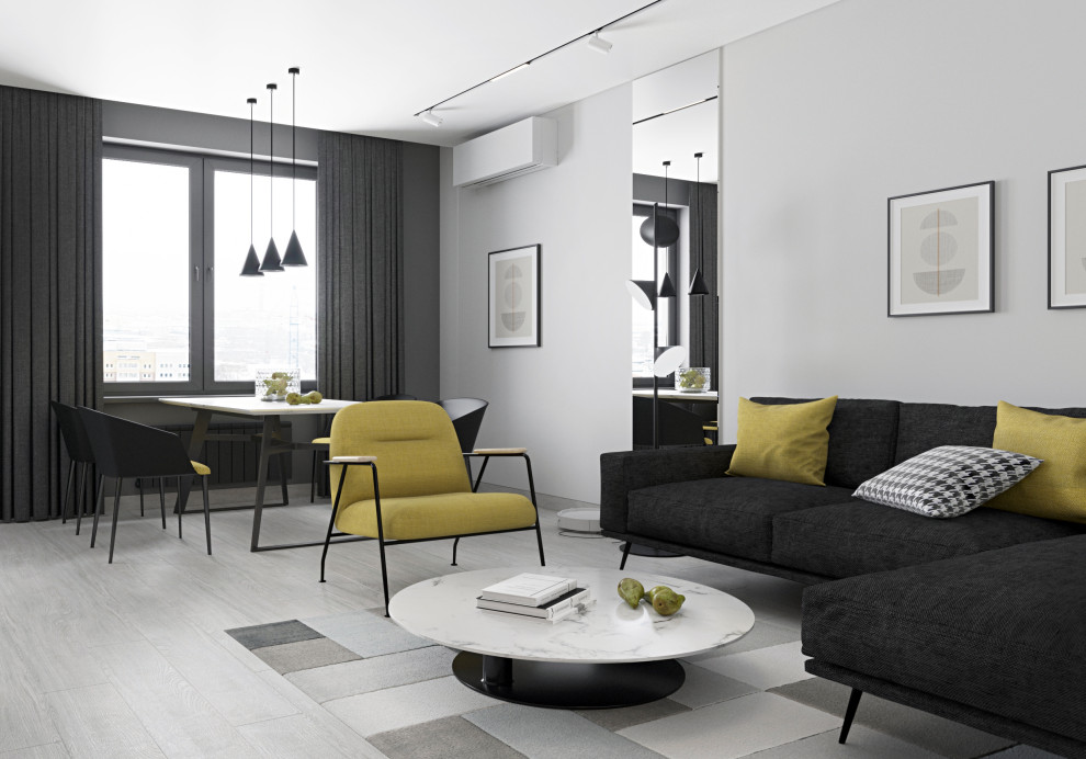 Обложка проекта: Квартира в монохромной гамме