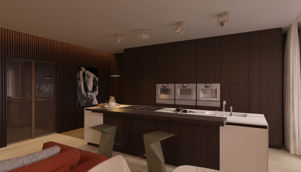 Кухня с гостиной. Частные апартаменты.